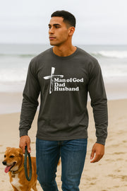 Man of God Dad Husband Unisex Relaxed Fit Long Sleeve T-Shirt - My Faith My Father