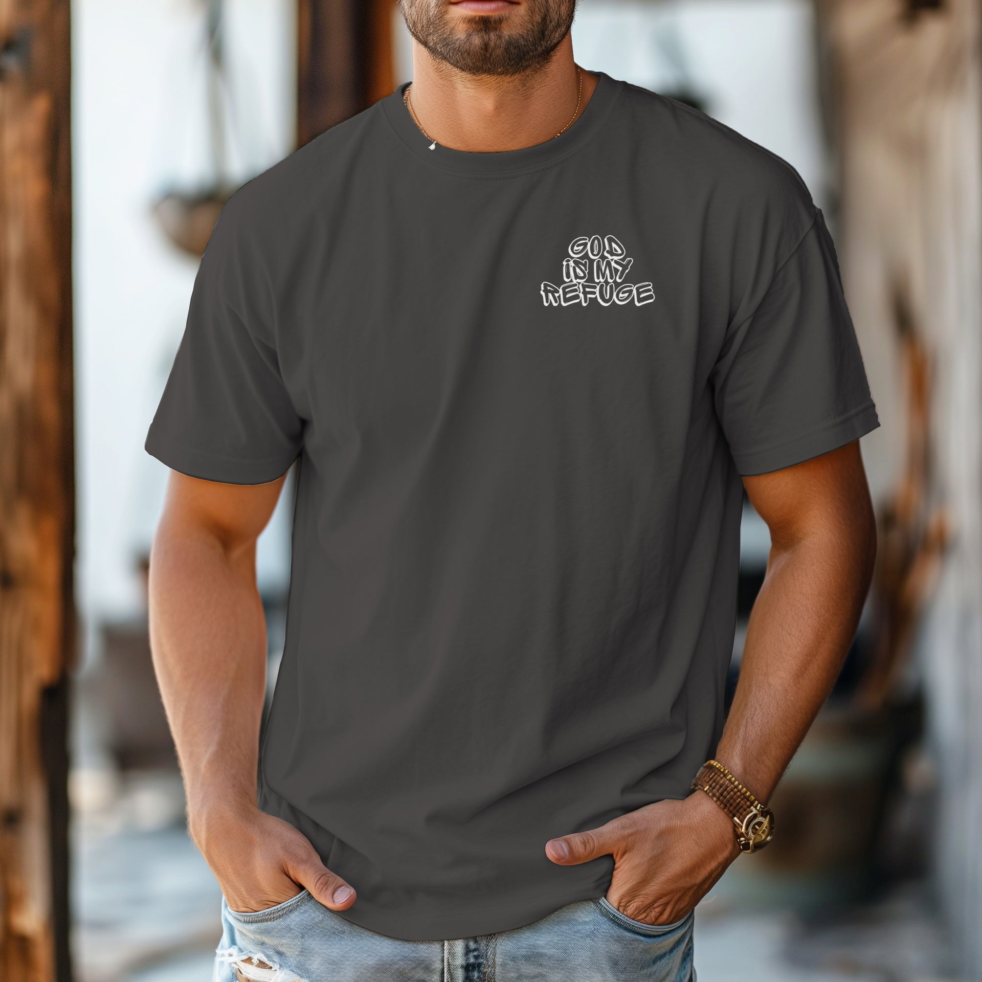 God is My Refuge Unisex Relaxed Fit T-Shirt - My Faith My Father