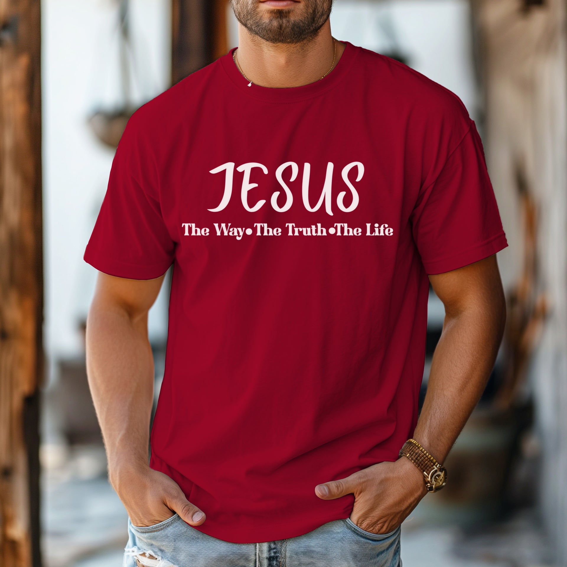 Jesus The Way, The Truth, The Life Unisex Relaxed Fit T-Shirt - My Faith My Father