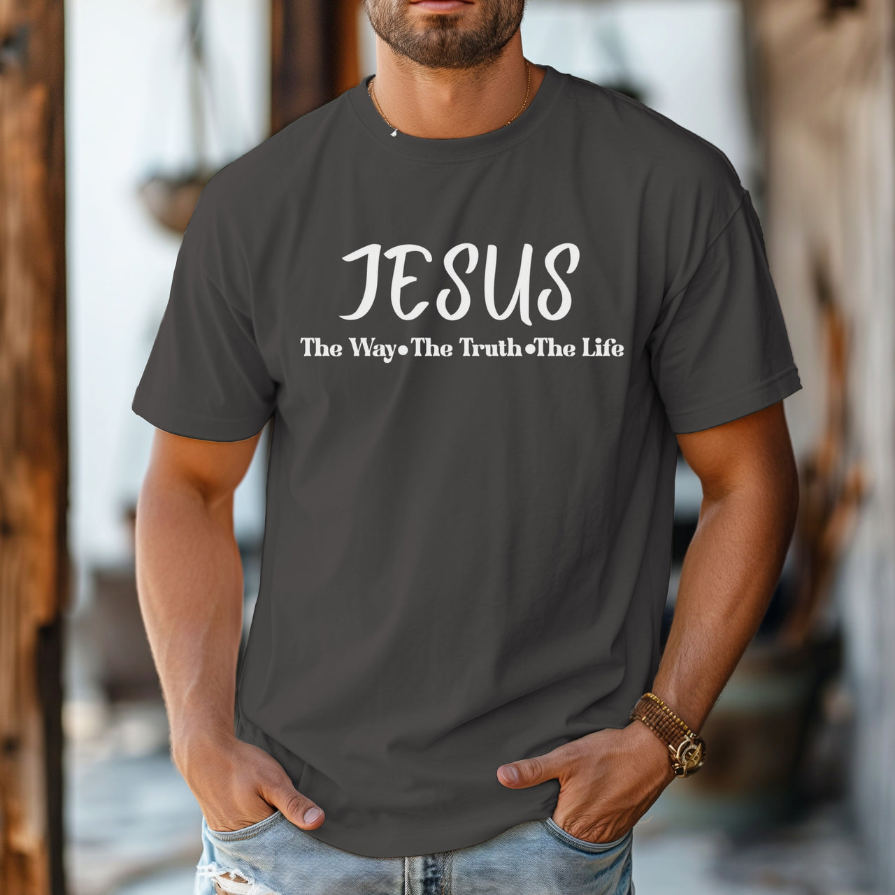 Jesus The Way, The Truth, The Life Unisex Relaxed Fit T-Shirt - My Faith My Father