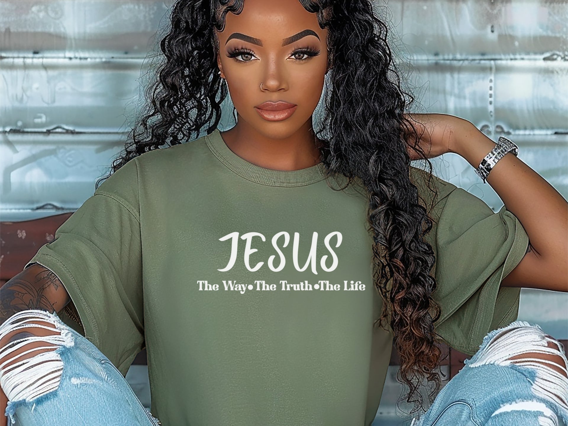 Jesus The Way, The Truth, The Life Unisex Relaxed Fit T-Shirt - My Faith My Father