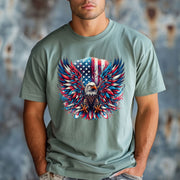 Eagle with Flag Unisex Relax Fit T-Shirt - My Faith My Father