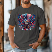 Eagle with Flag Unisex Relax Fit T-Shirt - My Faith My Father