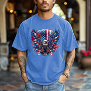 Eagle with Flag Unisex Relax Fit T-Shirt - My Faith My Father