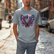Eagle with Flag Unisex Relax Fit T-Shirt - My Faith My Father