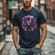 Eagle with Flag Unisex Relax Fit T-Shirt - My Faith My Father