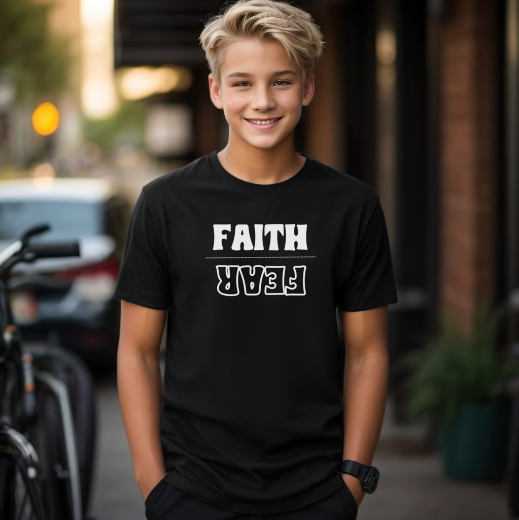 Faith Over Fear Unisex Youth T-Shirt - My Faith My Father