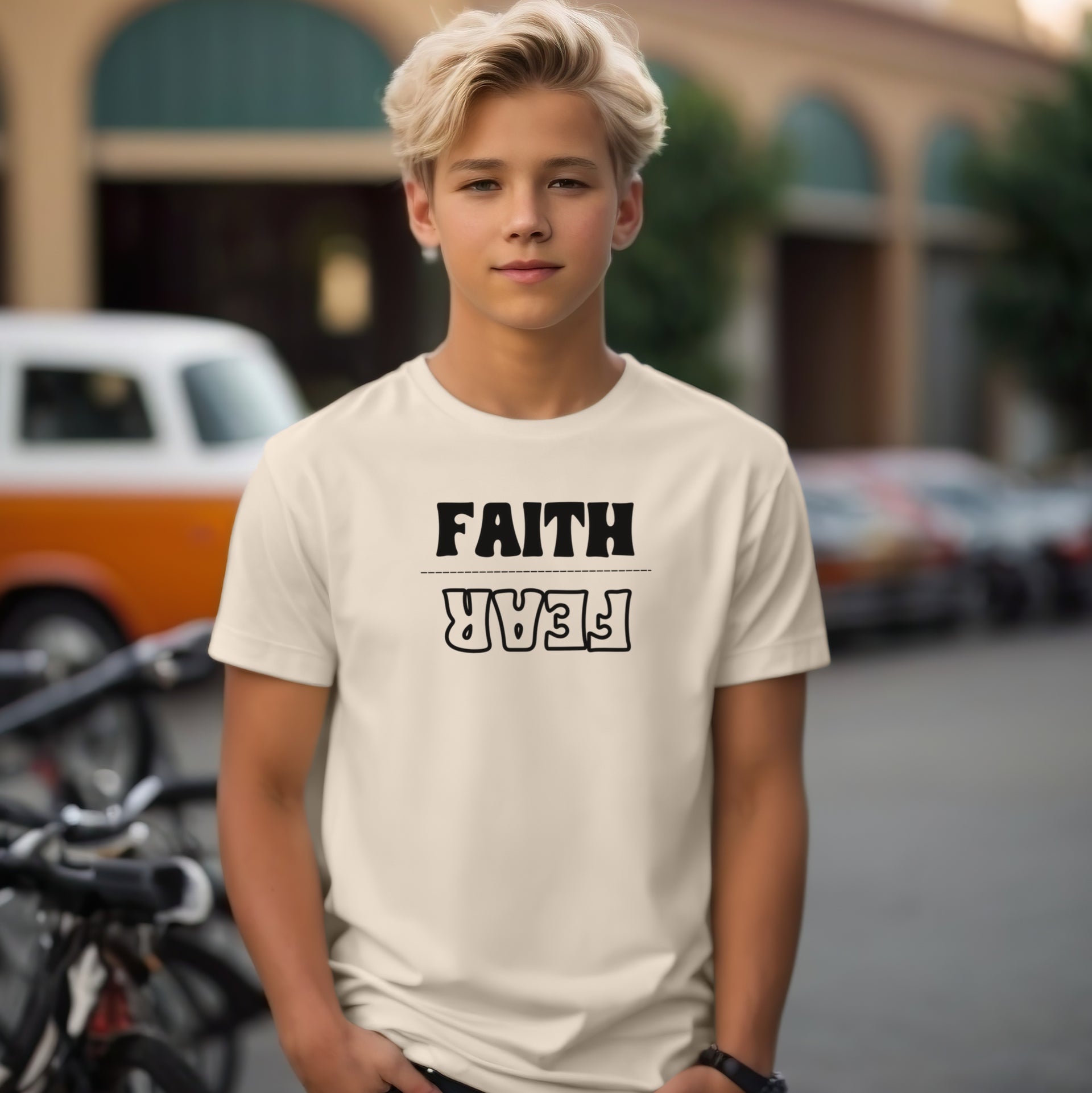 Faith Over Fear Unisex Youth T-Shirt - My Faith My Father