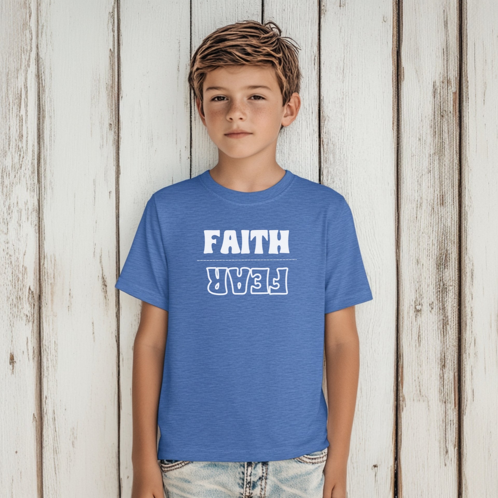 Faith Over Fear Unisex Youth T-Shirt - My Faith My Father