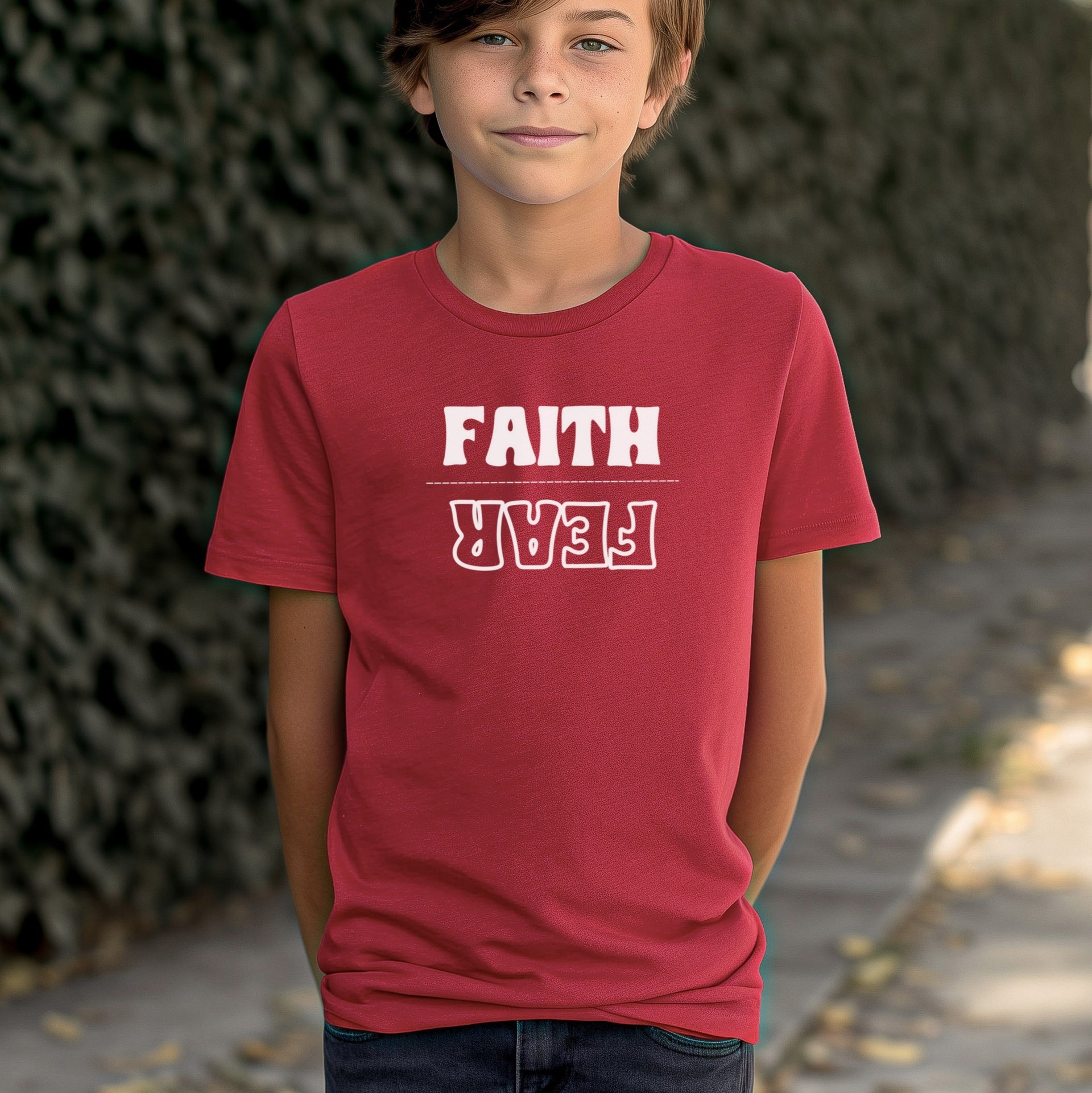 Faith Over Fear Unisex Youth T-Shirt - My Faith My Father