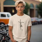 Faith + Cross Unisex Youth T-Shirt - My Faith My Father