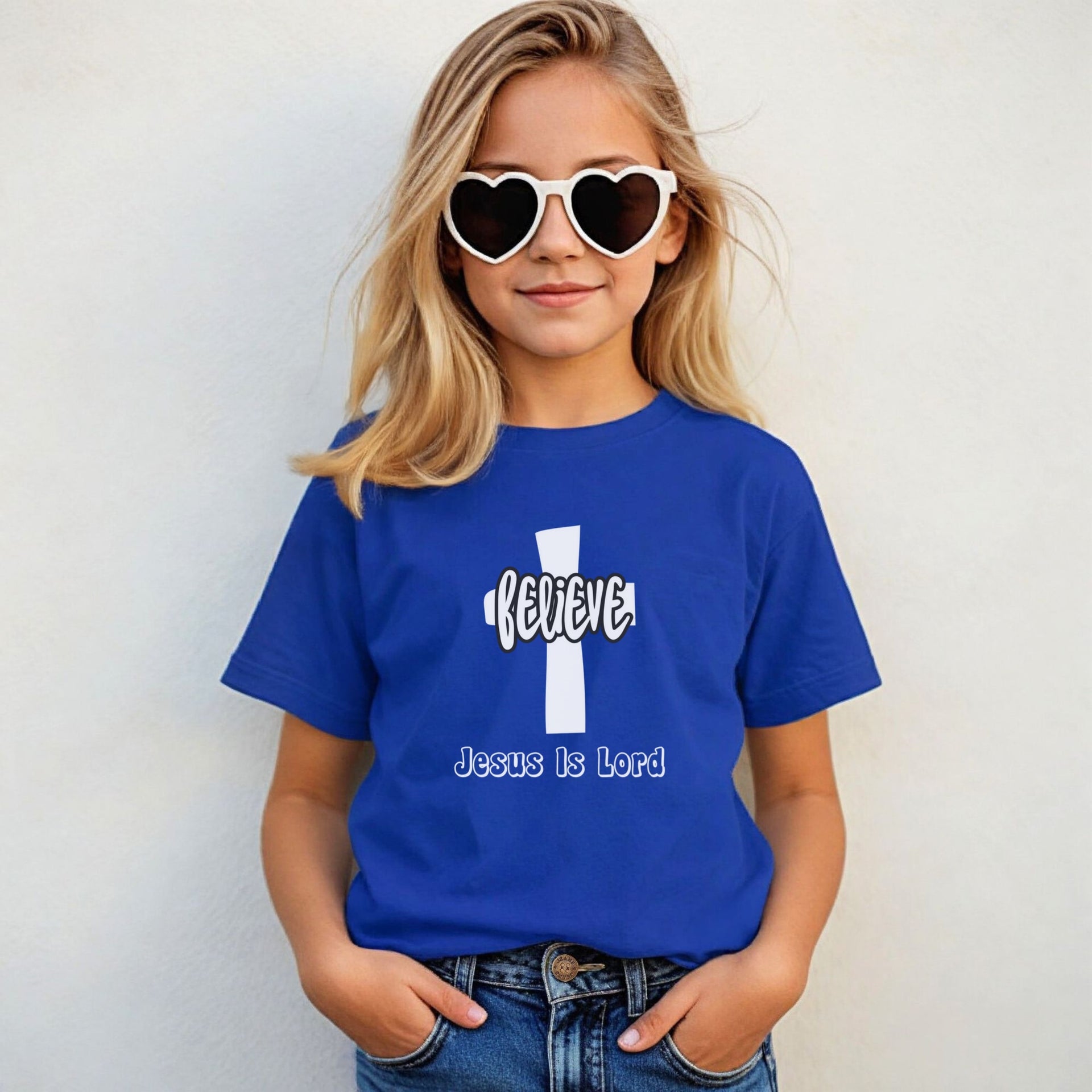 Believe, Jesus Is Lord Unisex Youth T-Shirt - My Faith My Father