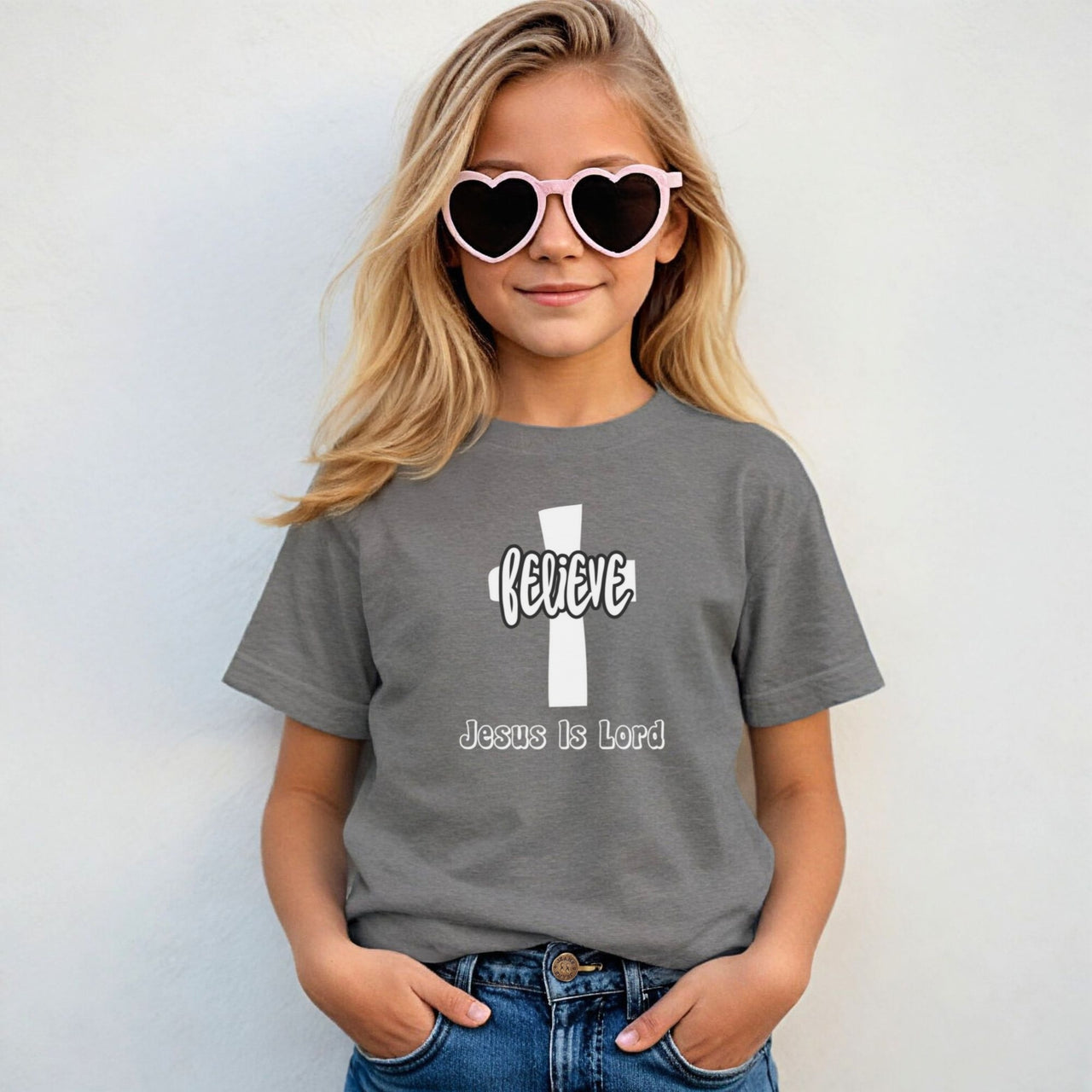 Believe, Jesus Is Lord Unisex Youth T-Shirt - My Faith My Father
