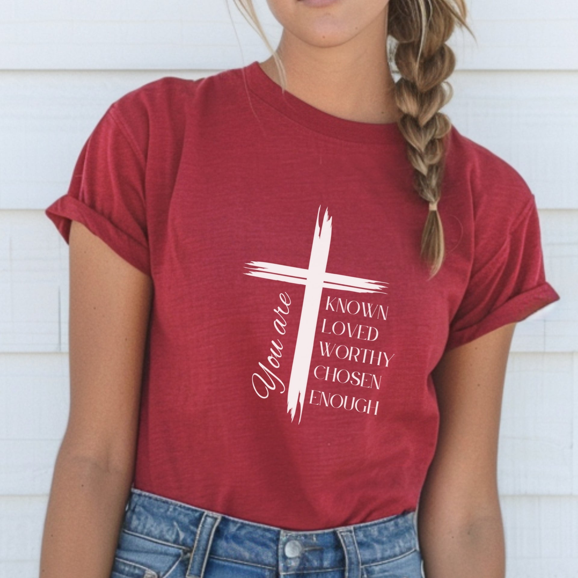 You Are Known, Loved, Worthy, Chosen Unisex Youth T-Shirt - My Faith My Father