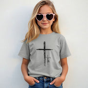 Cross With Faith Unisex Youth T-Shirt - My Faith My Father