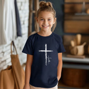 Cross With Faith Unisex Youth T-Shirt - My Faith My Father