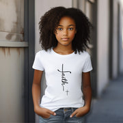 Faith + Cross Unisex Youth T-Shirt - My Faith My Father