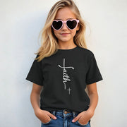 Faith + Cross Unisex Youth T-Shirt - My Faith My Father