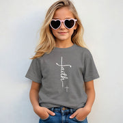 Faith + Cross Unisex Youth T-Shirt - My Faith My Father