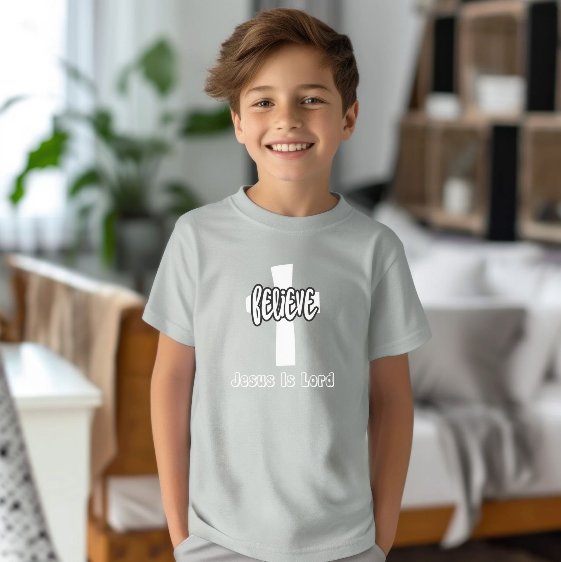 Believe, Jesus Is Lord Unisex Youth T-Shirt - My Faith My Father