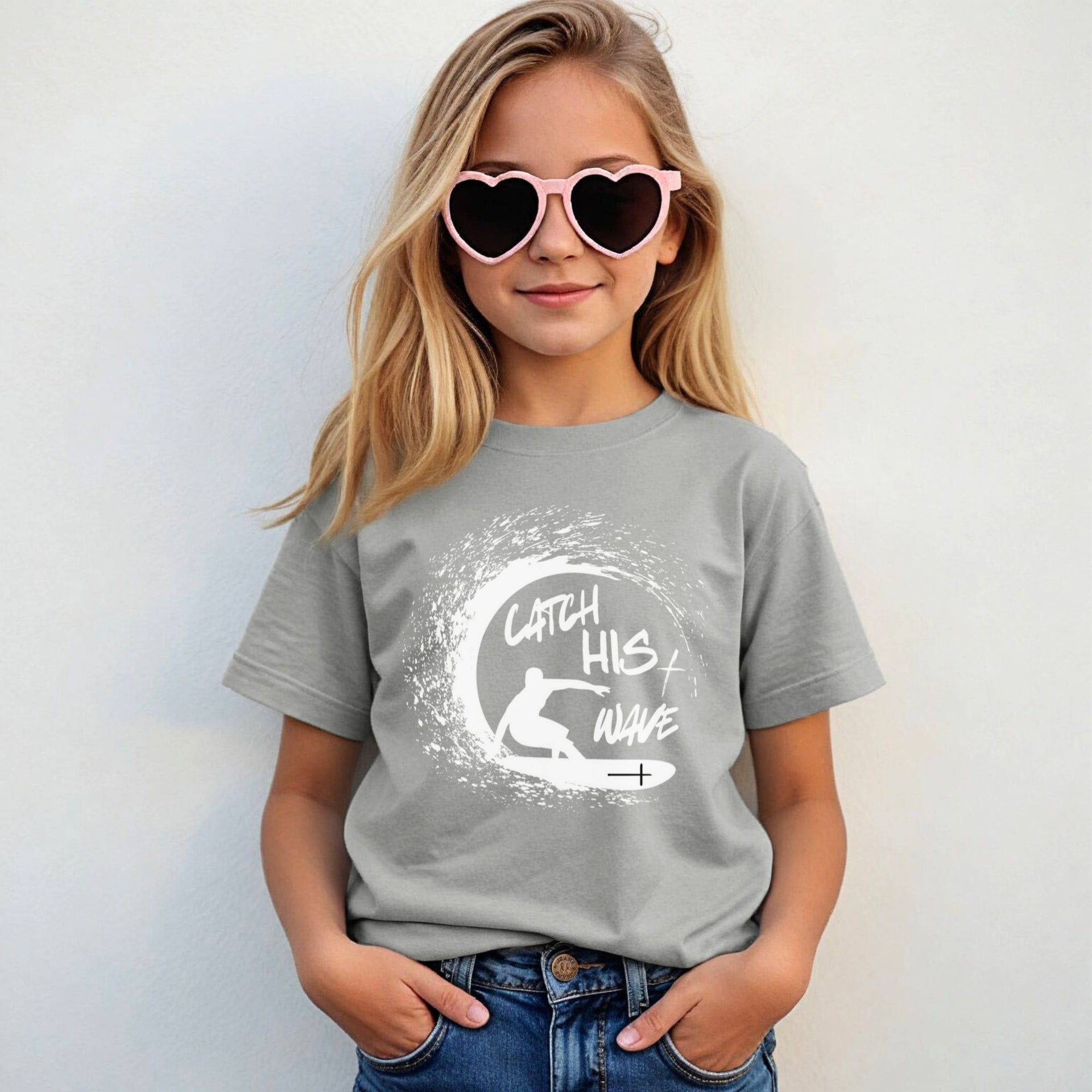 Catch His Wave Unisex Youth T-Shirt - My Faith My Father