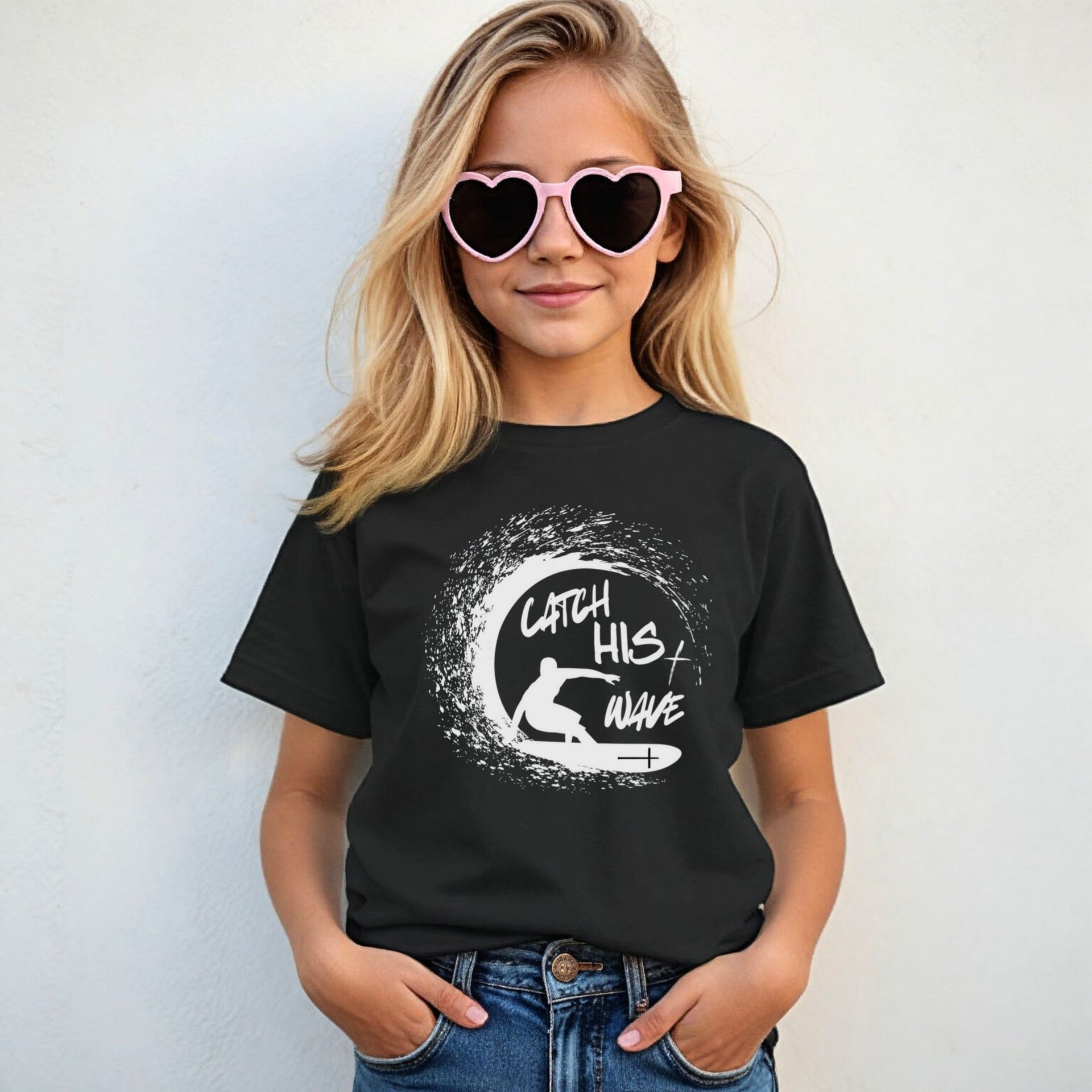 Catch His Wave Unisex Youth T-Shirt - My Faith My Father