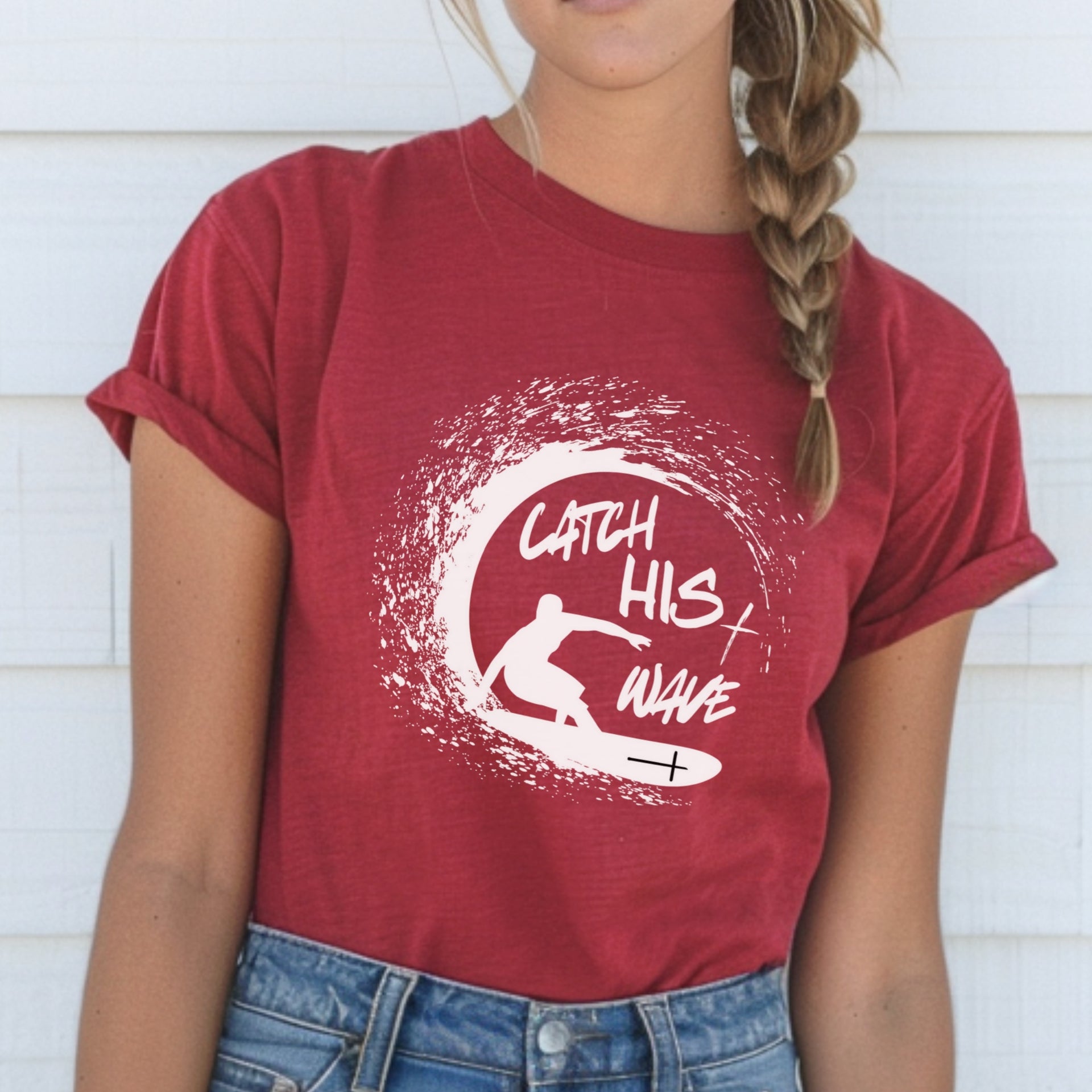 Catch His Wave Unisex Youth T-Shirt - My Faith My Father