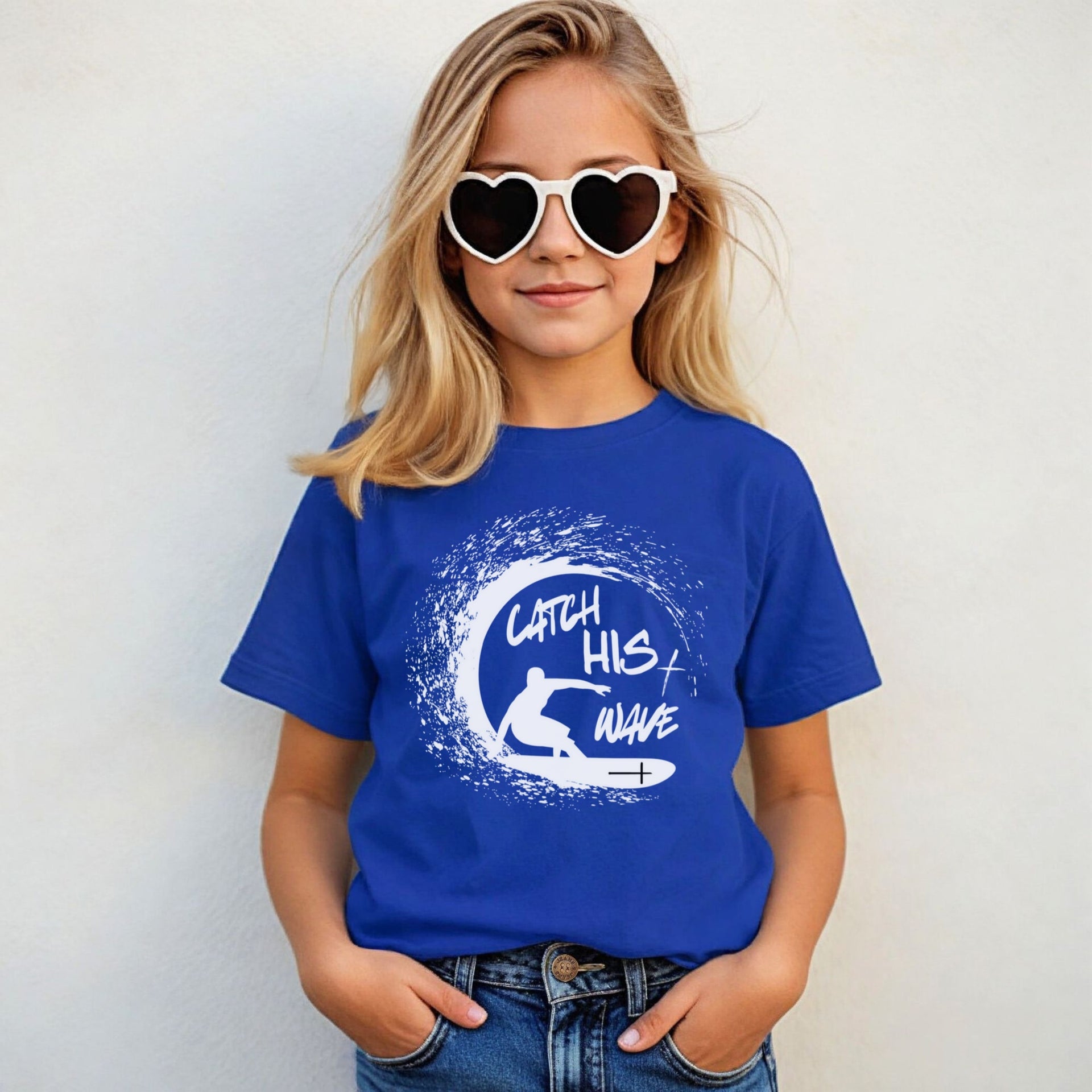 Catch His Wave Unisex Youth T-Shirt - My Faith My Father