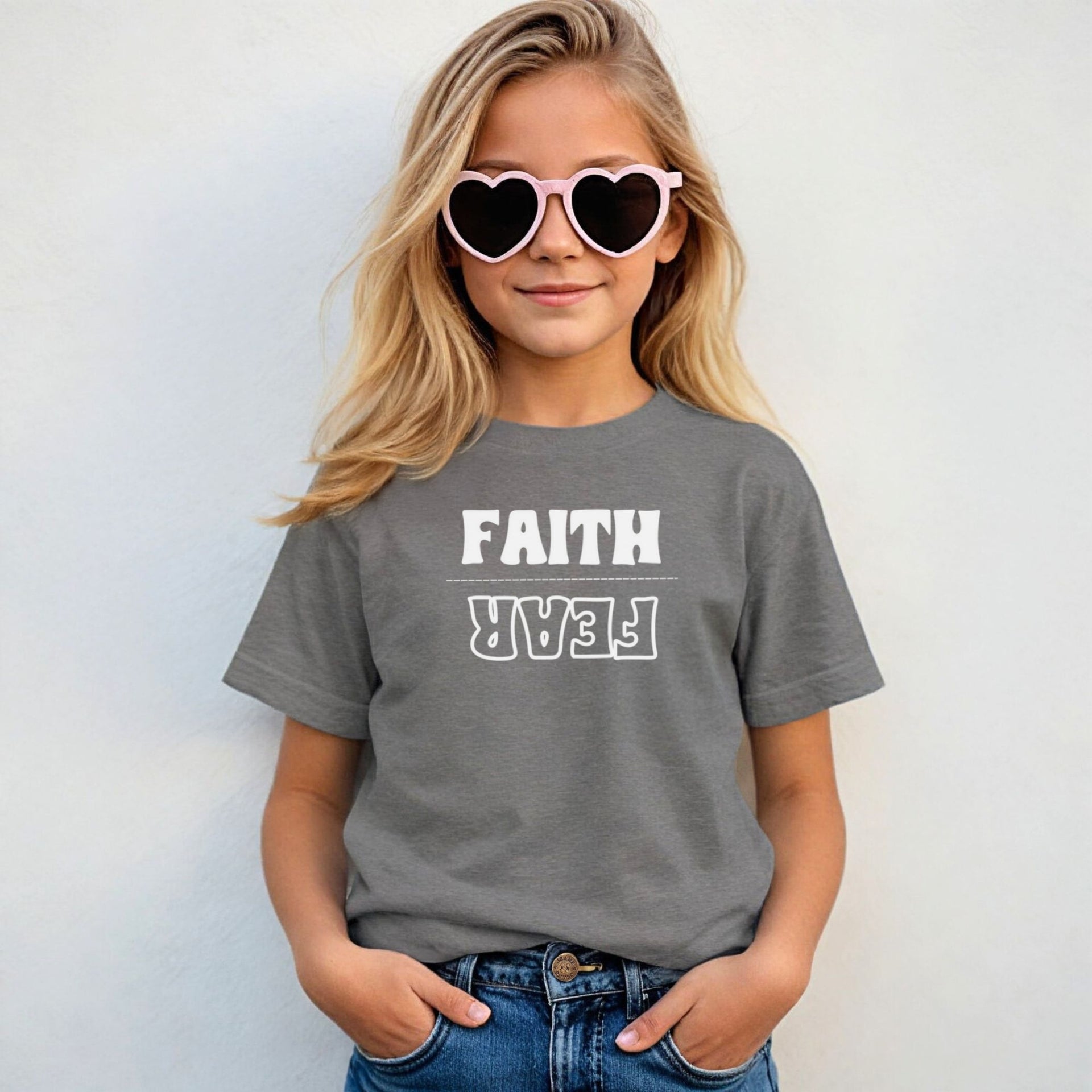 Faith Over Fear Unisex Youth T-Shirt - My Faith My Father