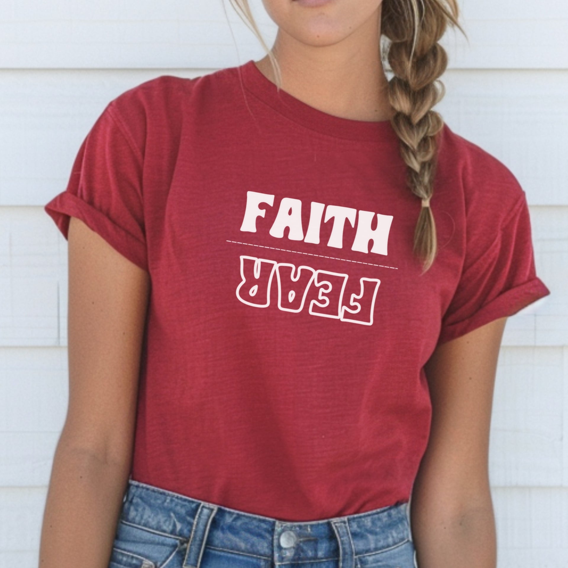Faith Over Fear Unisex Youth T-Shirt - My Faith My Father