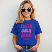 Faith Over Fear - Pink Youth Unisex T-Shirt - My Faith My Father