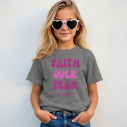 Faith Over Fear - Pink Youth Unisex T-Shirt - My Faith My Father