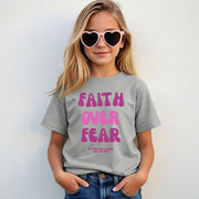 Faith Over Fear - Pink Youth Unisex T-Shirt - My Faith My Father