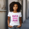 Faith Over Fear - Pink Youth Unisex T-Shirt - My Faith My Father