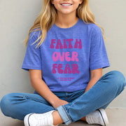 Faith Over Fear - Pink Youth Unisex T-Shirt - My Faith My Father