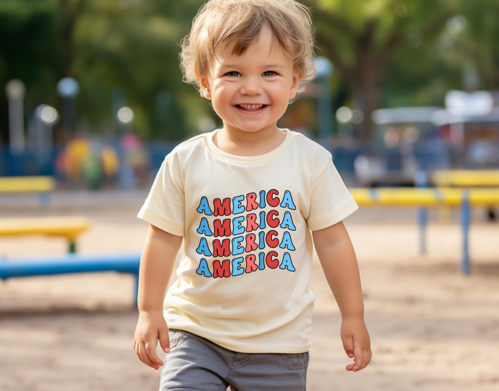 America Patriotic Toddler T-Shirt - My Faith My Father