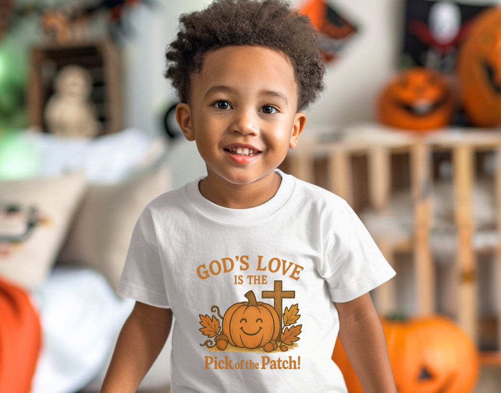 God's Love is the Pick of the Patch! Toddler Pumpkin T-Shirt - My Faith My Father