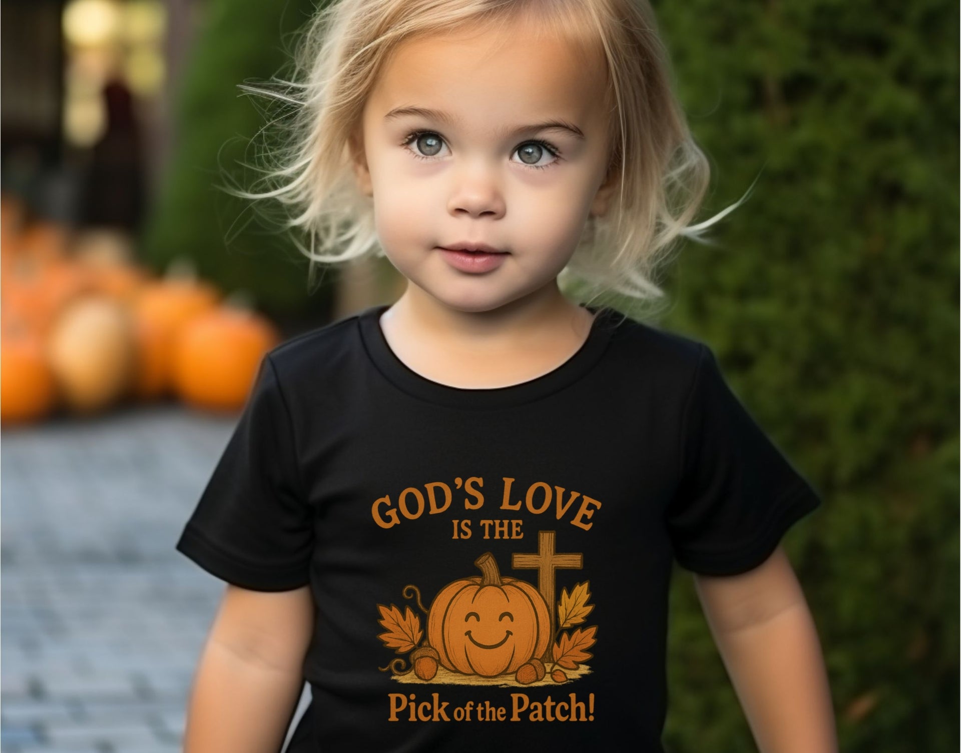 God's Love is the Pick of the Patch! Toddler Pumpkin T-Shirt - My Faith My Father