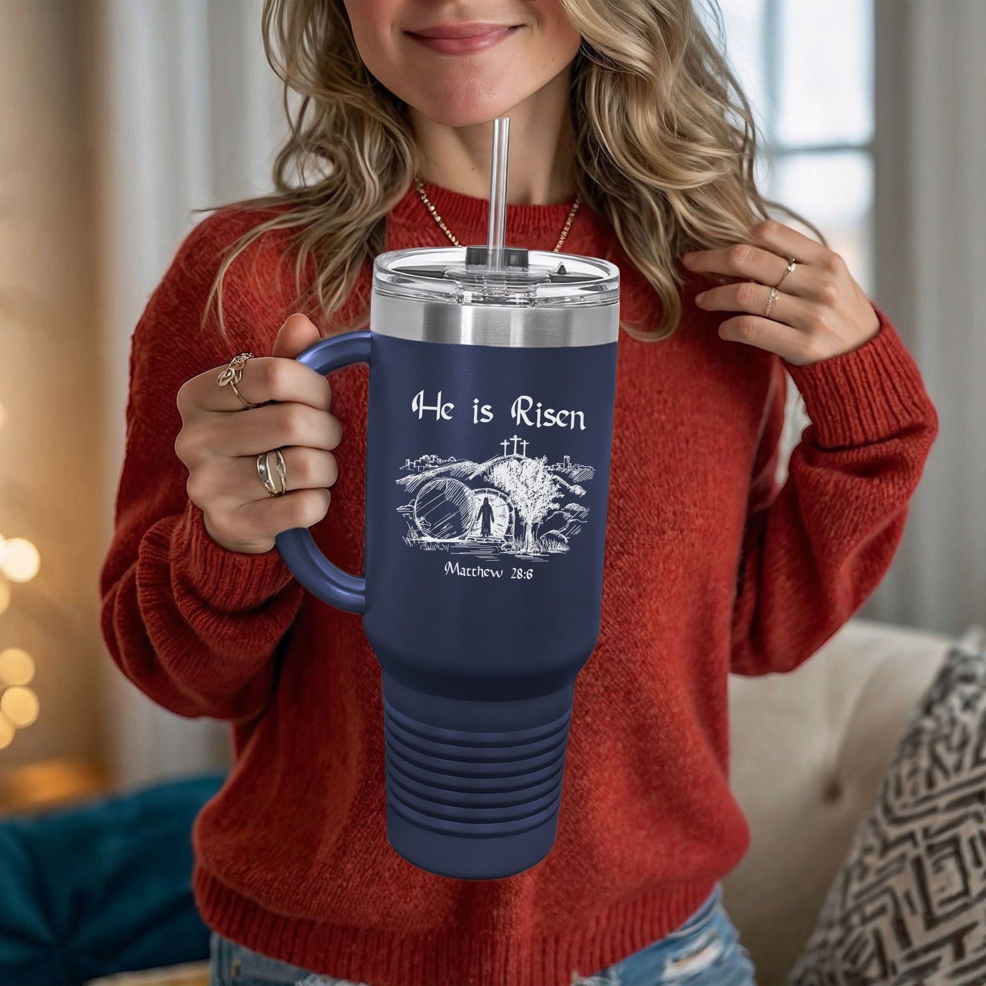 He is Risen 40oz Insulated Travel Mug - My Faith My Father