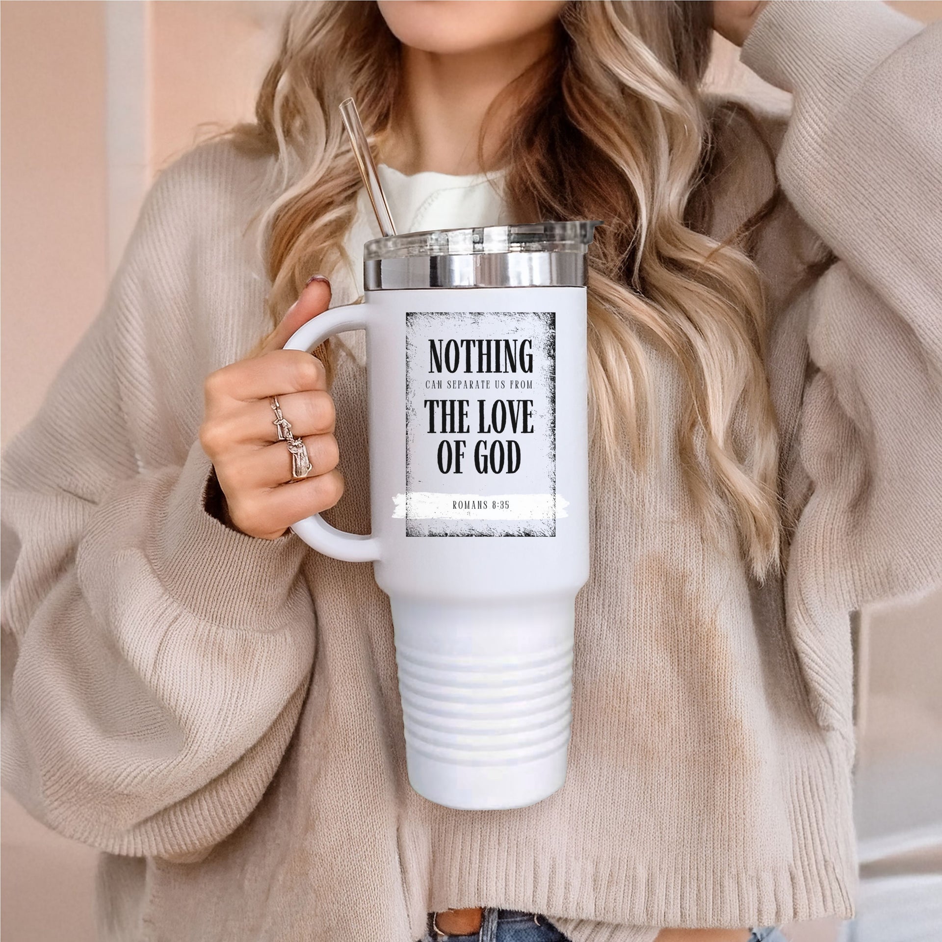 Nothing Can Separate Us 40oz Insulated Travel Mug - My Faith My Father