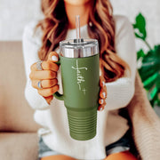 Faith + Cross 40oz Insulated Travel Mug - My Faith My Father