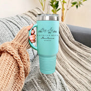 Faith Can Move Mountains 40oz Insulated Travel Mug - My Faith My Father