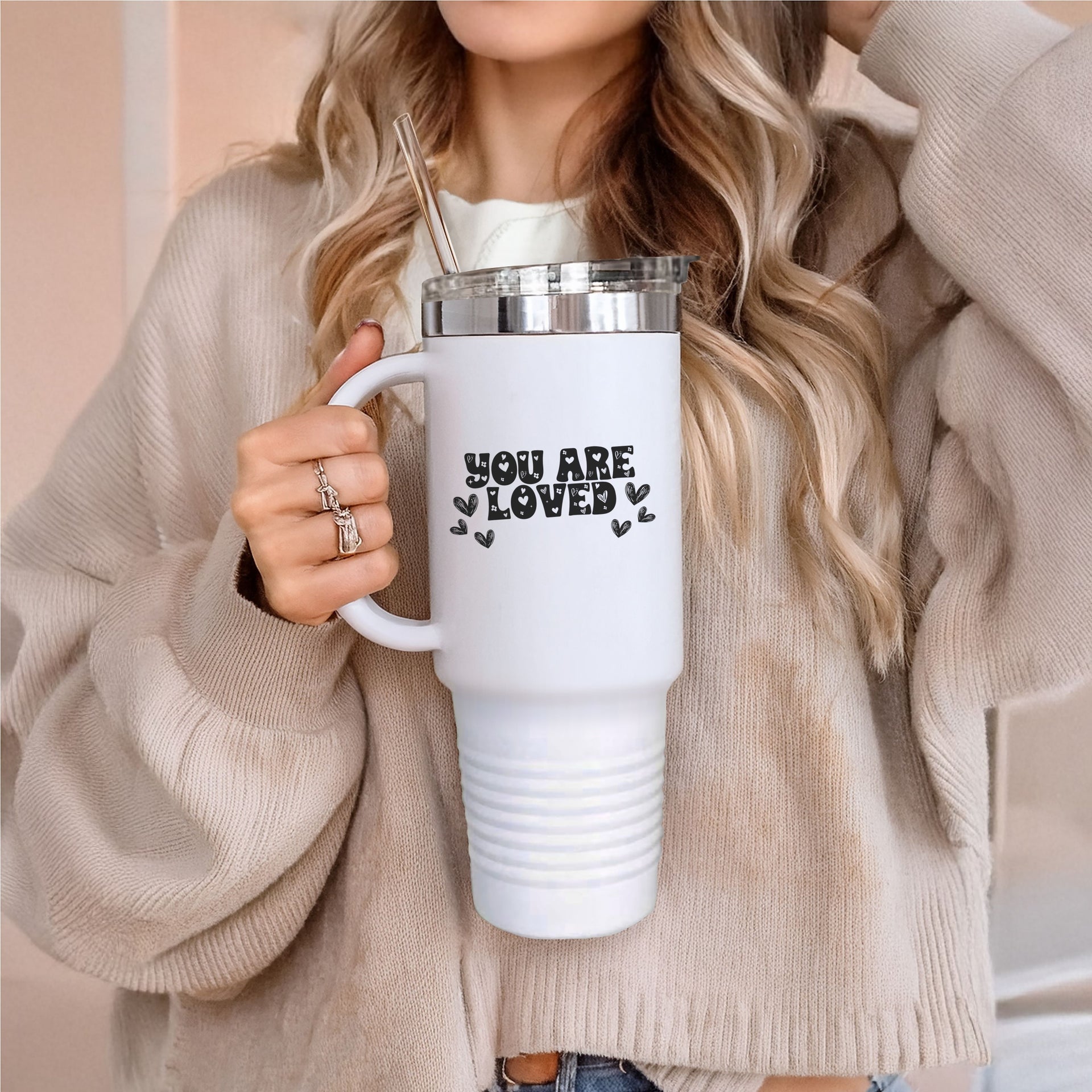 You Are Loved 40oz Insulated Travel Mug - My Faith My Father