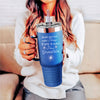 Faith Does Not Make Things Easy 40oz Insulated Travel Mug - My Faith My Father