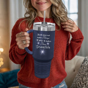 Faith Does Not Make Things Easy 40oz Insulated Travel Mug - My Faith My Father