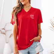 Jesus Loves You Unisex V-Neck T-shirt - My Faith My Father