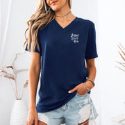 Jesus Loves You Unisex V-Neck T-shirt - My Faith My Father