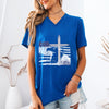 God + USA Unisex  V-Neck T-Shirt