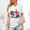 God + USA Unisex  V-Neck T-Shirt