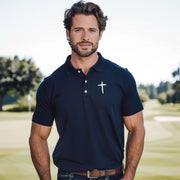 Cross Men's Piqué Polo - My Faith My Father